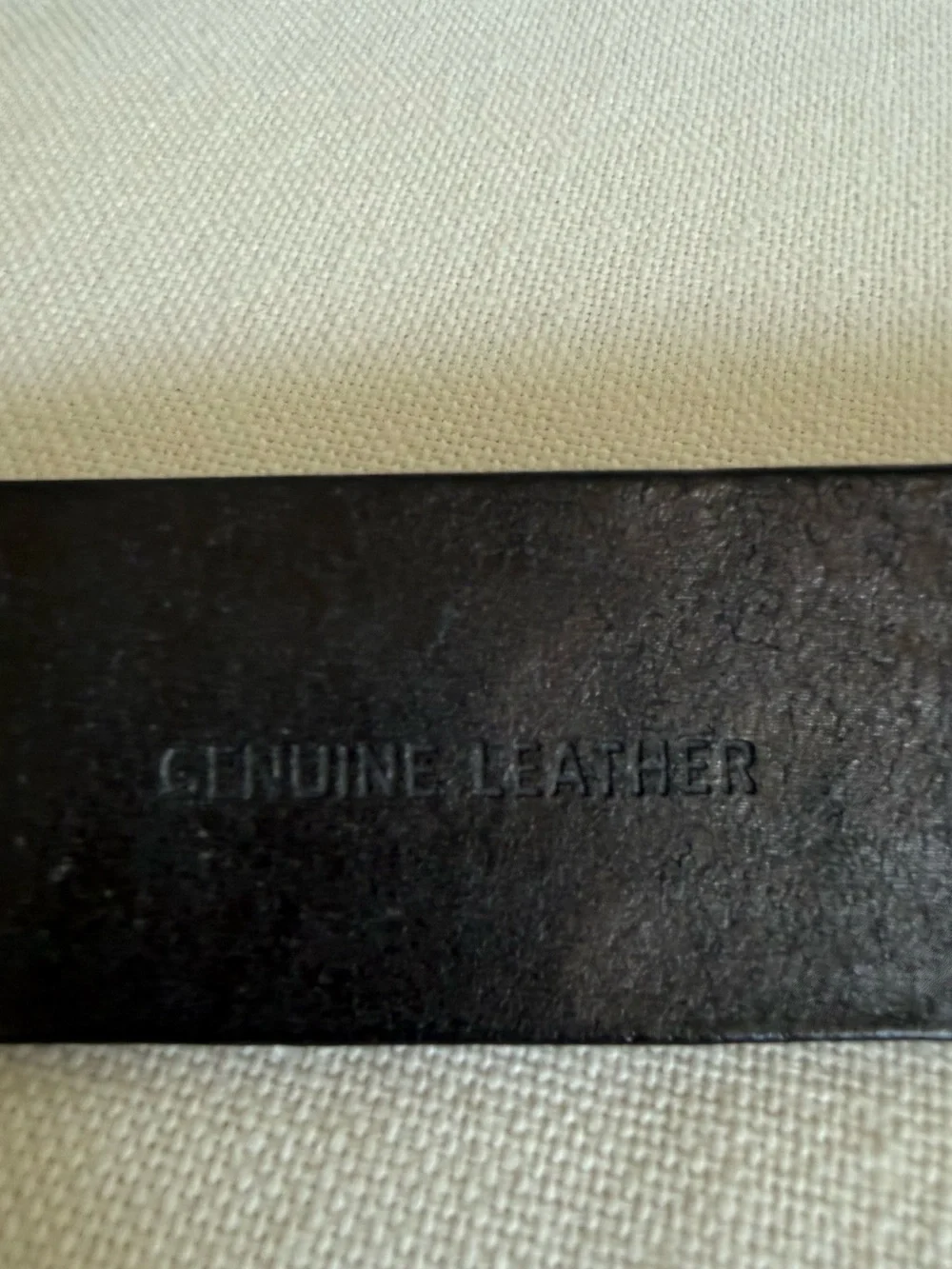 LAUREN RALPH LAUREN Floral Embossed Genuine Leather Black Belt Size XL
